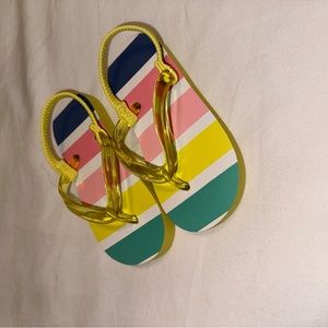 Striped flip flops size 7/8